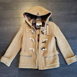 Aritzia TNA Wool Zipped Button Pea Duffle Coat Camel M